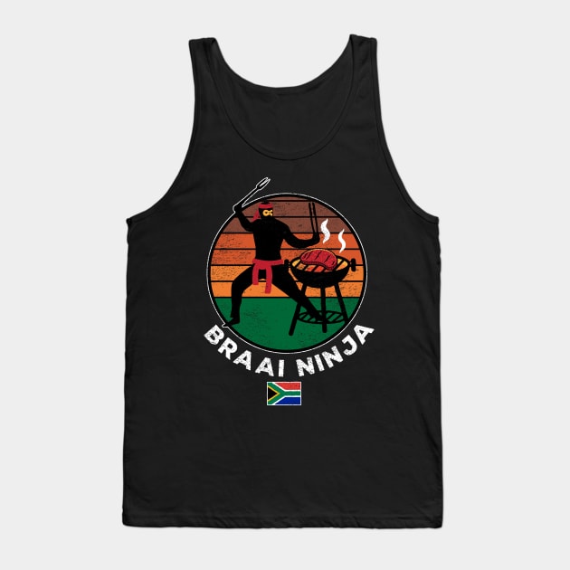 Braai Ninja South Africa Food & Sports Supporter Tank Top by BraaiNinja